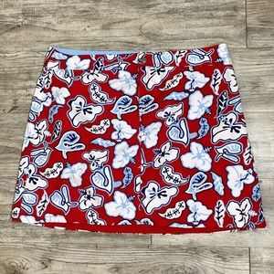 Mossimo Women’s Reversible Blue Red White Print Mini Skirt / CoverUp
